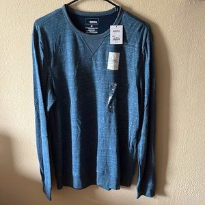 Long sleeve super soft double-knit crew